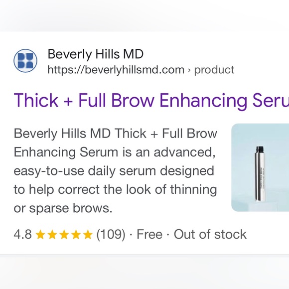 Beverly Hills MD Thick + Full Brow Enhancing Serum    New in Box - Picture 6 of 7